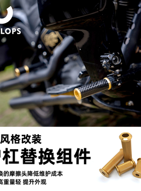 Cyclops适用于哈雷DS风一字杠二字杠替换堵头路威ST公路滑翔街霸