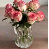 福禄水晶 加厚水晶玻璃花瓶玫瑰郁金香鲜切花餐桌客厅摆件