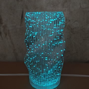 夜光扭扭花瓶|轻奢简约夜光玻璃花瓶水养鲜切花摆件浪漫七夕礼