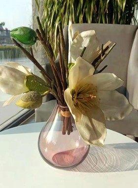 紫色许崧小清新炫彩时尚氛围优雅紫色花瓶简约装饰办公室插花