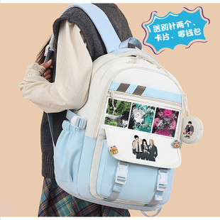 版本日常周边二次元动漫照片零钱包双肩背包中小学生大容量礼物