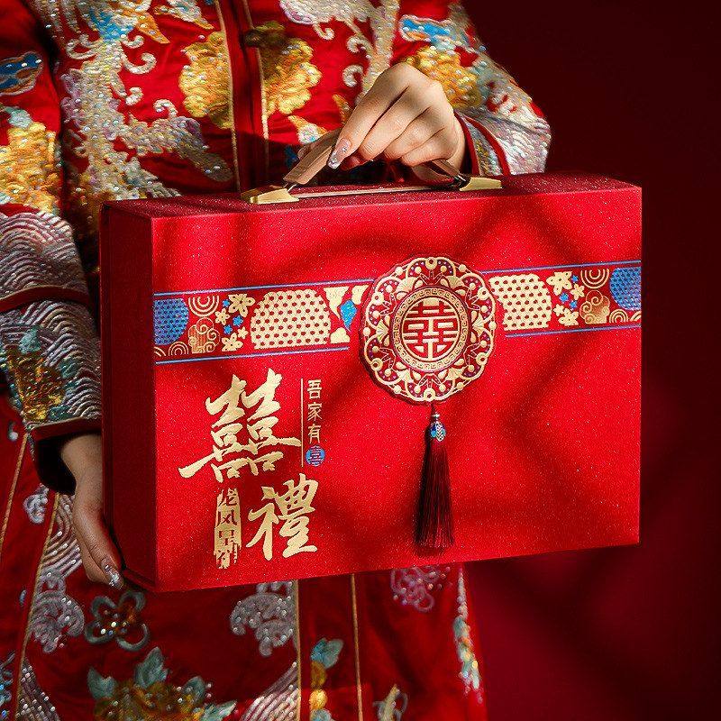 结婚订婚彩礼钱聘金盒子聘礼提亲红包现金礼盒高档套装礼金箱10万,节庆用品/礼品,陪嫁用品套装,淘宝优惠券,粉丝福利购,淘宝优惠卷