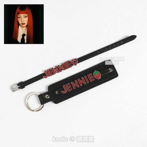 JENNIE应援手链金珍妮Solo周边字母手串可定制Blackpink女团粉墨