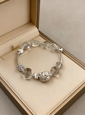 卡通可爱KT猫手链轻奢百搭小众手串女时尚甜美可爱气质手饰礼物