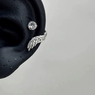 26度晚风绝美天使之翼缠绕耳骨钉小众设计高级感耳钉气质新款耳饰