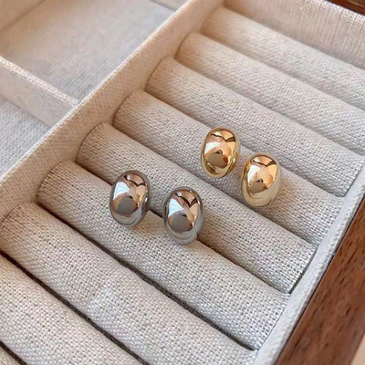26度晚风金属豆豆耳钉高级感