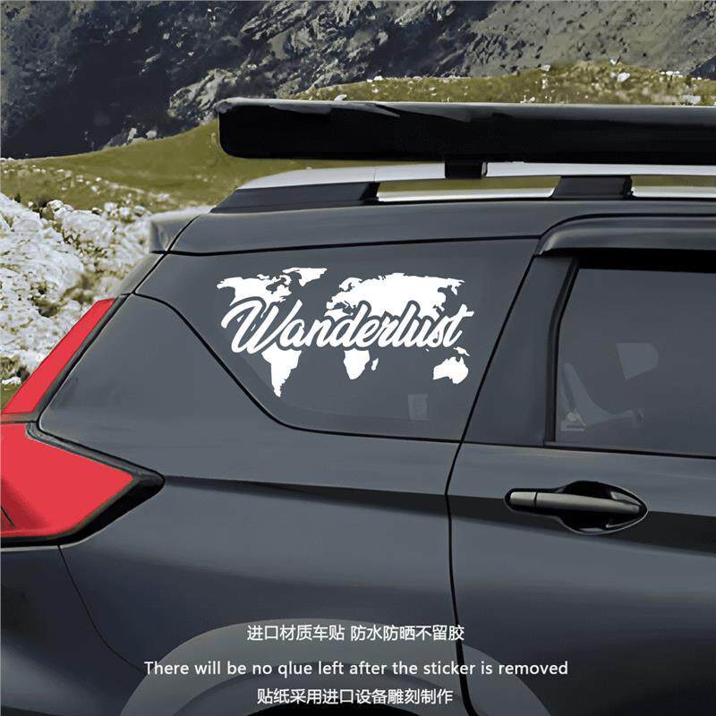 旅行好爱者地图坦克吉姆尼JEEP越野房车探险后窗玻璃车门汽车贴纸