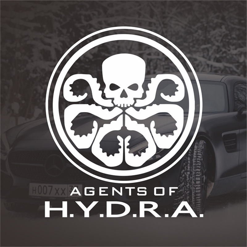 漫威复仇者联盟车贴九头蛇神盾局创意个性汽车车身车门油箱盖贴纸