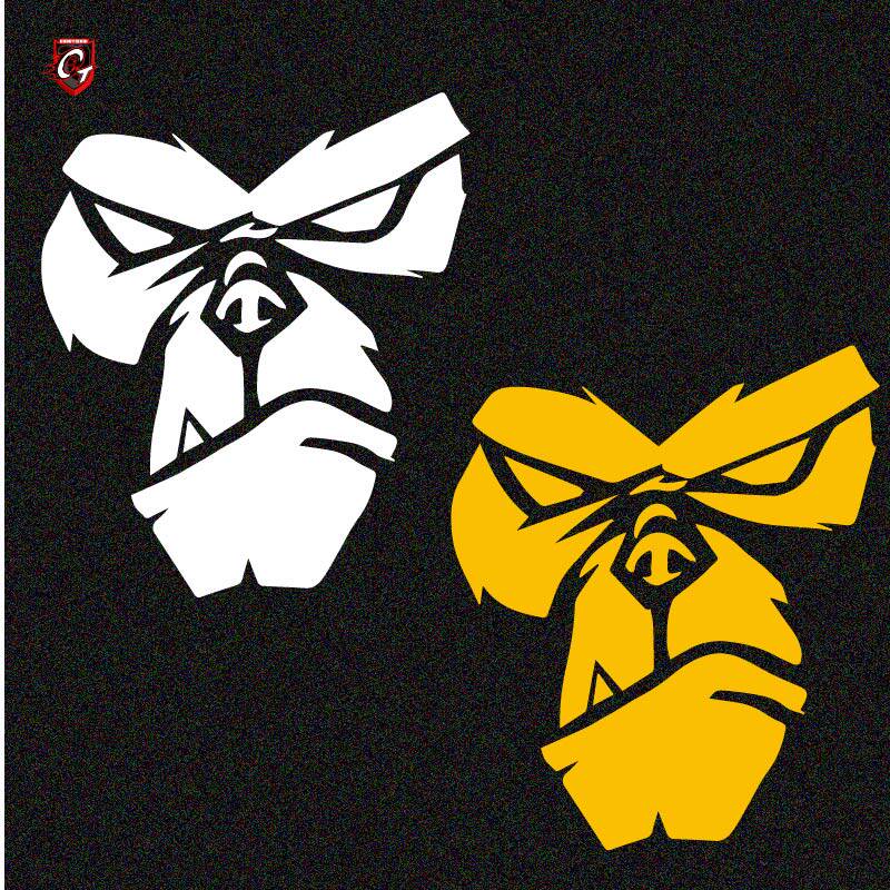 个性搞怪凶狠金刚大猩猩表情贴纸汽车摩托车电瓶车改装创意反光贴