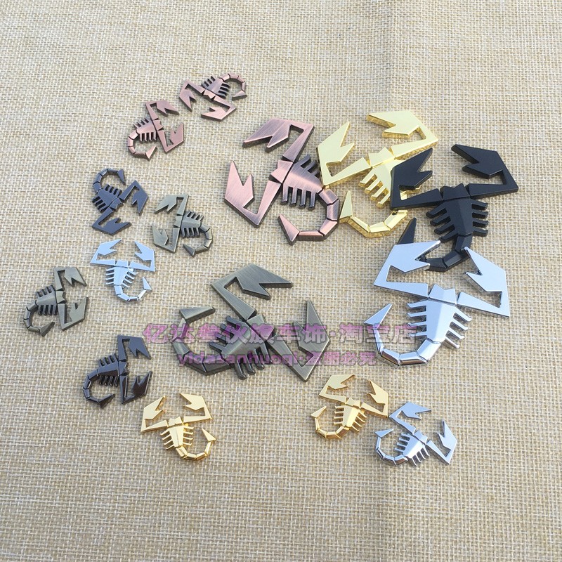3d立体金属车贴蝎子车标c柱车贴 车身贴划痕装饰贴摩托车油箱盖贴