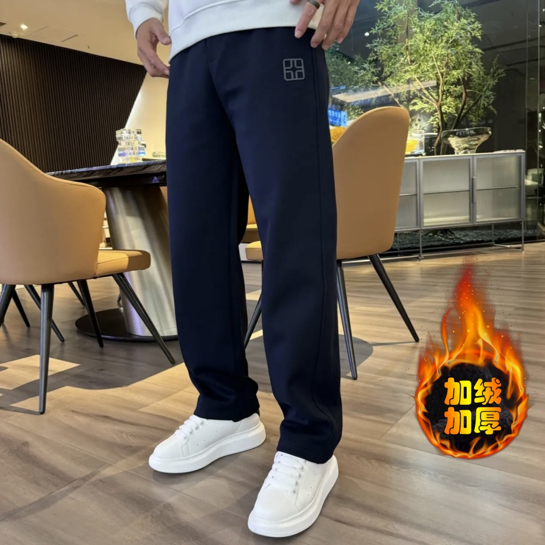 清仓捡漏男士直筒裤简约百搭潮流加绒卫裤宽松弹力舒适运动休闲裤