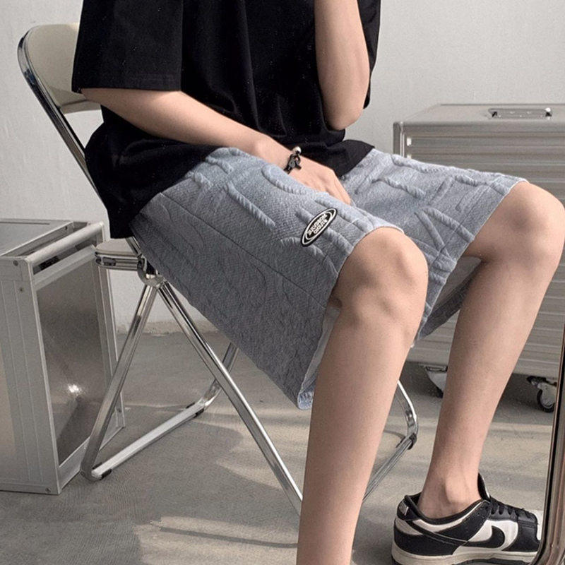 华夫格休闲短裤男夏季潮牌运动五分裤ins篮球大裤衩潮流宽松中裤