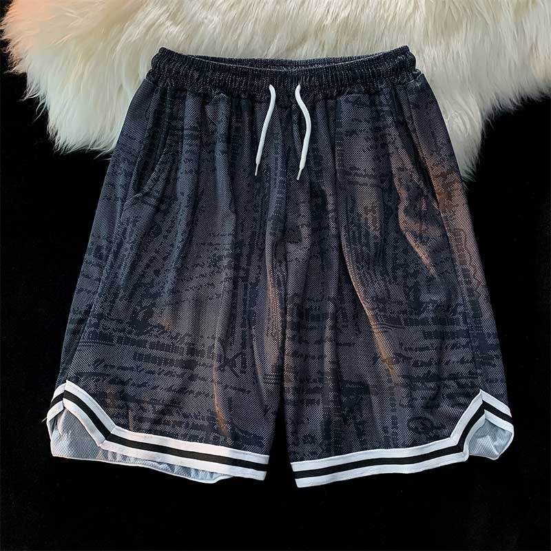 清仓捡漏夏季新款篮球运动短裤男士宽松百搭薄款冰丝速干五分中裤