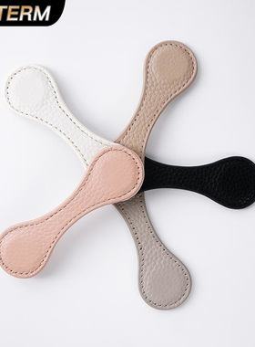 Moterm磁力夹书签夹头层牛皮荔枝纹手帐装饰品