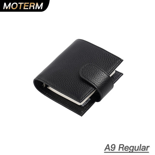 moterm迷你A9荔枝纹牛皮活页手账