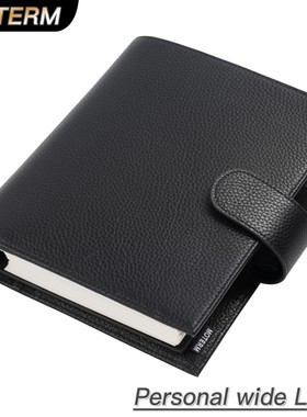 Moterm Luxe Personal Wide 大环活页手帐 荔枝纹头层牛皮本