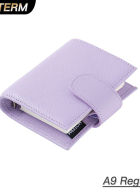 Moterm Regular A9 三环迷你活页手帐荔枝纹头层牛皮记事本日记本