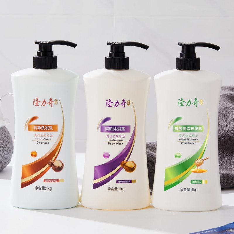 隆力奇大瓶1L洗发水护发素沐浴露酒店会所民宿浴池通用包邮