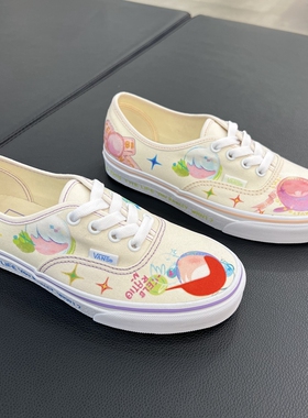 VANS樱花粉Authentic米白色帆布鞋女鞋VN0A5KS9CGX/VN0A5KS9CCT