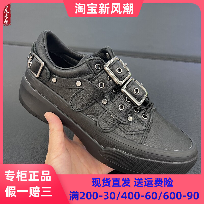 Vans黑色厚底朋克风增高鞋
