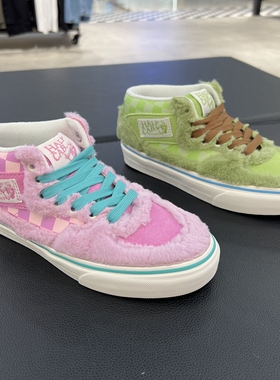 VANS Half Cab冬季粉色兔年生肖外加绒男女鞋VN000CMUDTB/CMUDTM