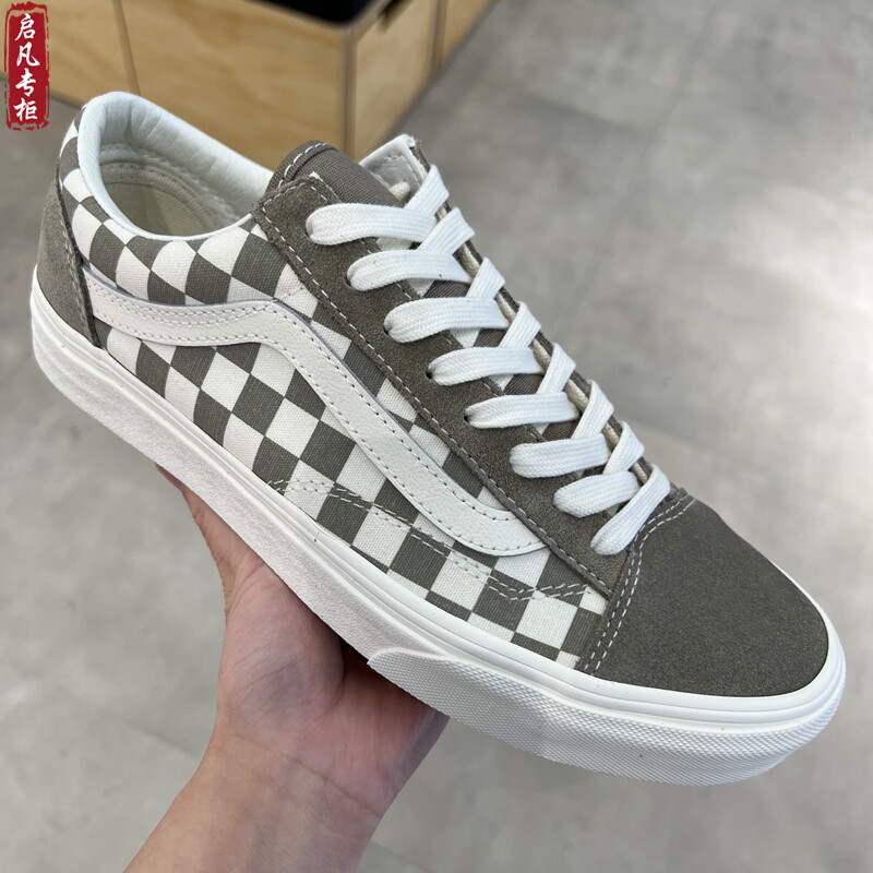VANS范斯绿白灰白男女低帮板鞋图片