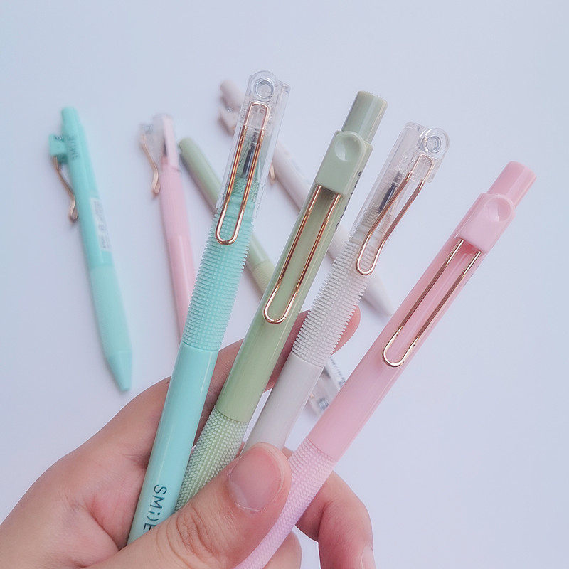 晨光文具小毛刷中性笔st秒干拔盖