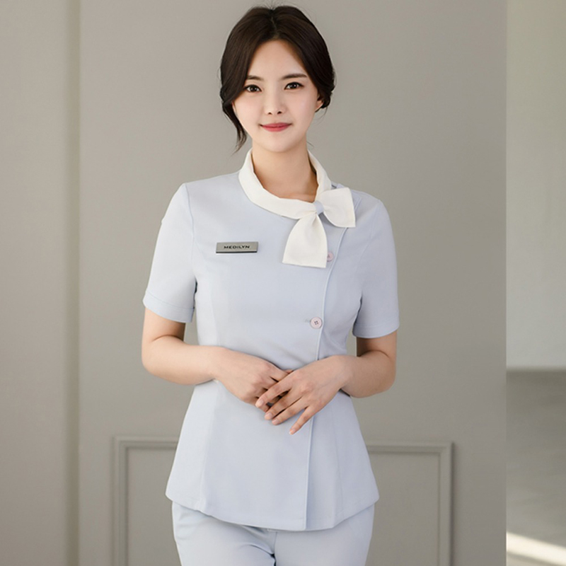 韩版美容院美发美甲技师服套装