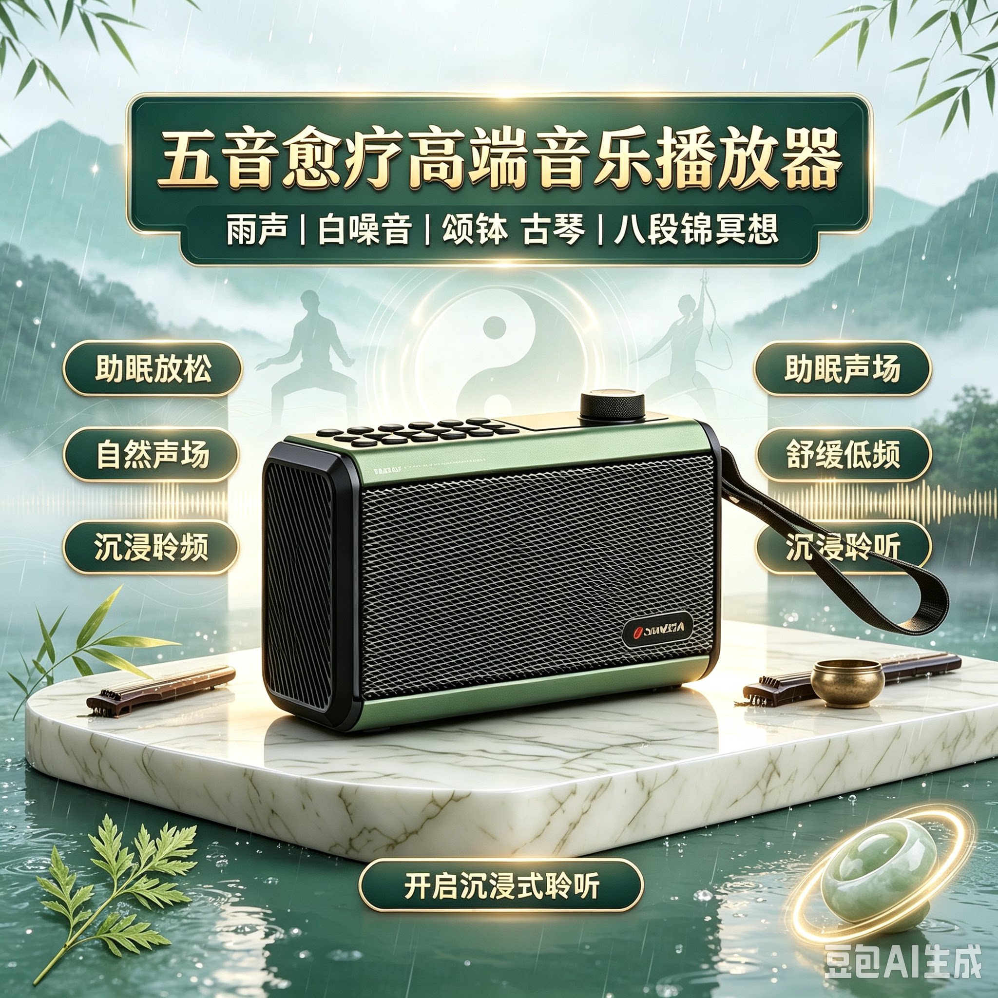 静心古典养生音乐播放器古筝古琴五行音药美容院茶室养生蓝牙音箱