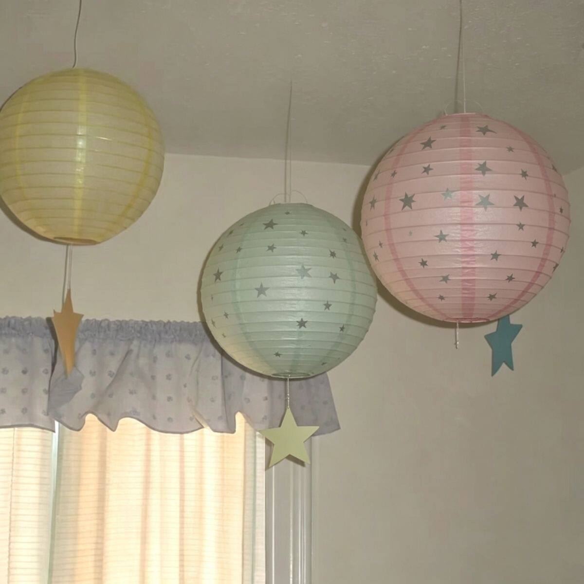 ins风星星灯笼高颜值少女心房间卧室氛围感生日节日布置灯笼挂饰