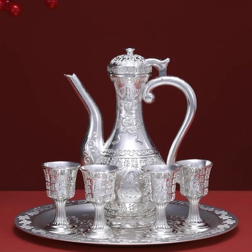 百福银酒具999银福袋套装工艺品