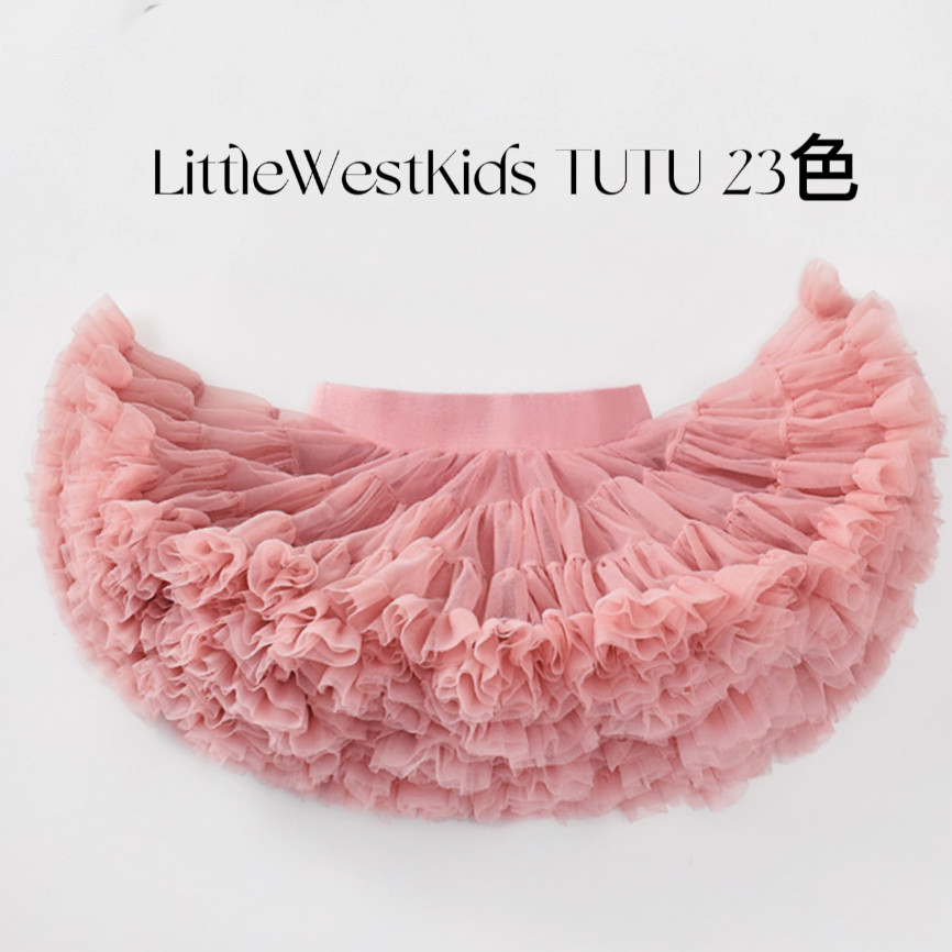 儿童四代粉色tutu裙女童兔兔裙蓬蓬裙半身裙生日礼物网纱加蓬纱裙
