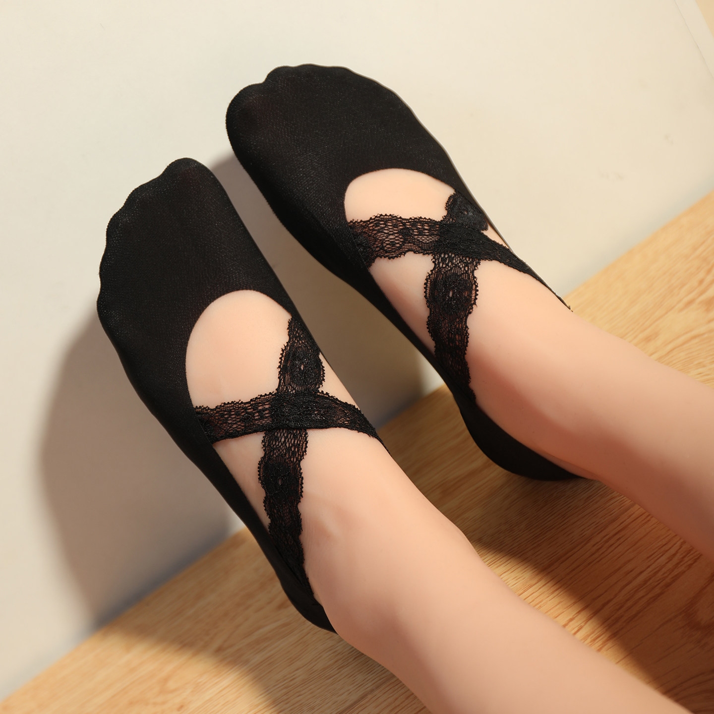 橙乙船袜女蕾丝吊带无硅胶薄款冰丝隐形袜纯棉底短袜夏防滑不掉跟,女士内衣/男士内衣/家居服,船袜,淘宝优惠券,粉丝福利购,淘宝优惠卷