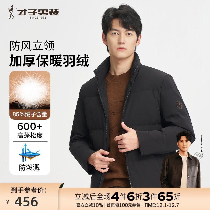 TRiES/才子商务休闲立领羽绒服