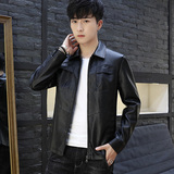 主推爆款20秋冬新款高质量男士PU皮夹克翻领外套1217-2-7572-P75，男装皮衣，星座1217-2