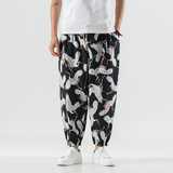 2025新款外贸哈伦裤风仙鹤风棉麻休闲男抽绳灯笼裤K52P40,男装休闲裤,星座1217-2,四季星座 2025新款外贸哈伦裤风仙鹤风棉麻休闲男抽绳灯笼裤K52P40,男装休闲裤,星座1217-2,四季星座