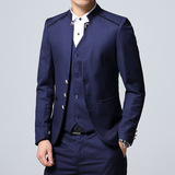 2021新款男修身西服套装宴会礼服商务休闲西装三件套TZ1902，男装西服套装，星座1217-2