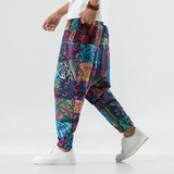 2025新款潮流风男休闲拼色花长裤棉麻宽松低裆跨裤K56P40,男装休闲裤,星座1217-2,四季星座 2025新款潮流风男休闲拼色花长裤棉麻宽松低裆跨裤K56P40,男装休闲裤,星座1217-2,四季星座