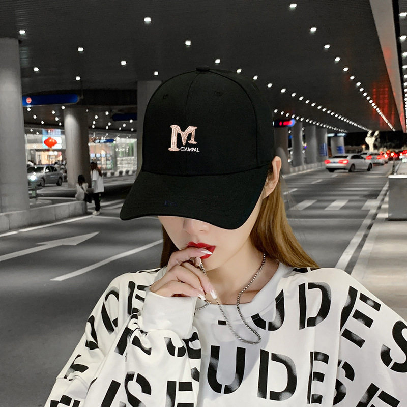 美式复古棒球帽女复古大头宽帽檐帽子