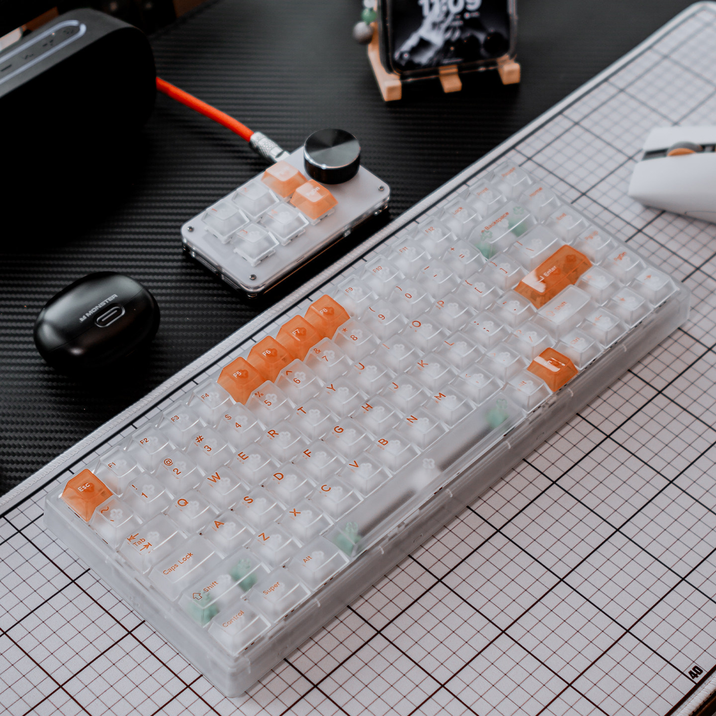 白橘PC雾透键帽132键移印原厂