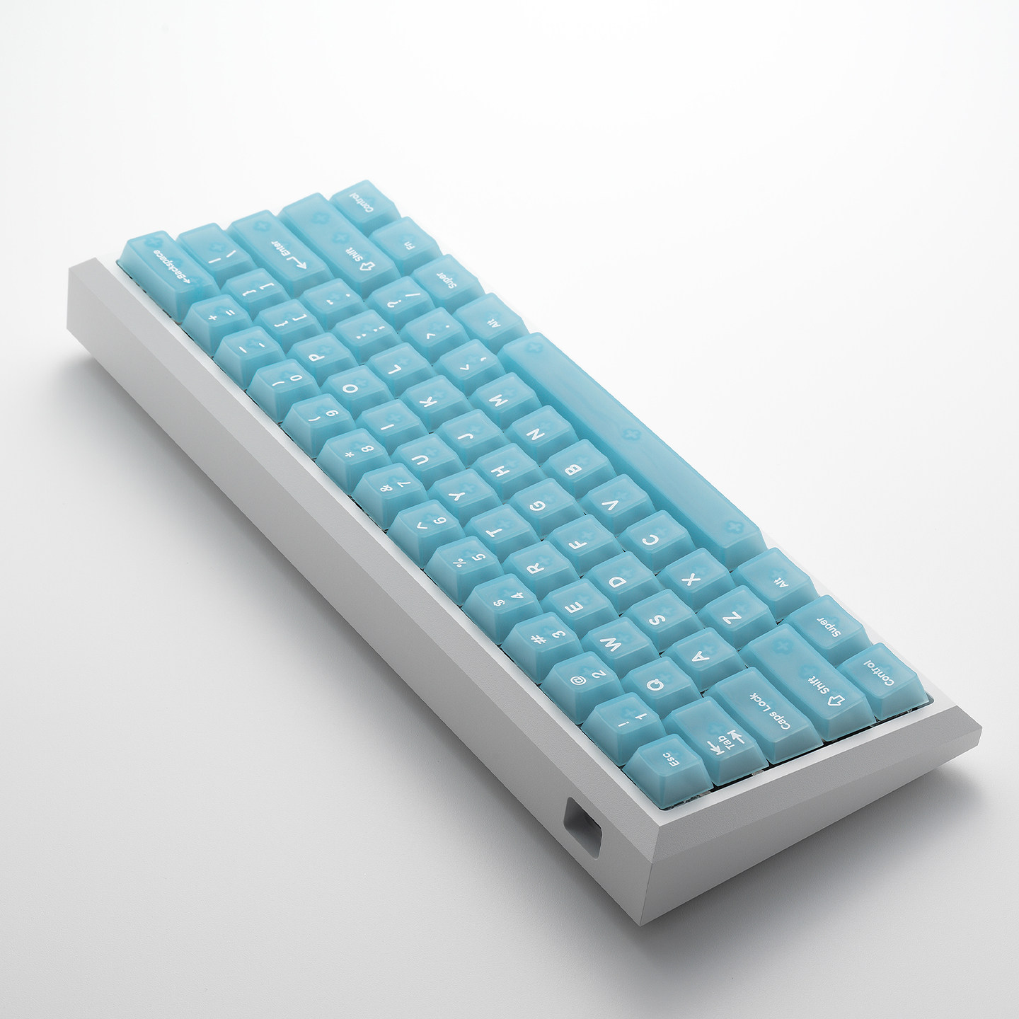 浅蓝PC雾透键帽132键移印原厂