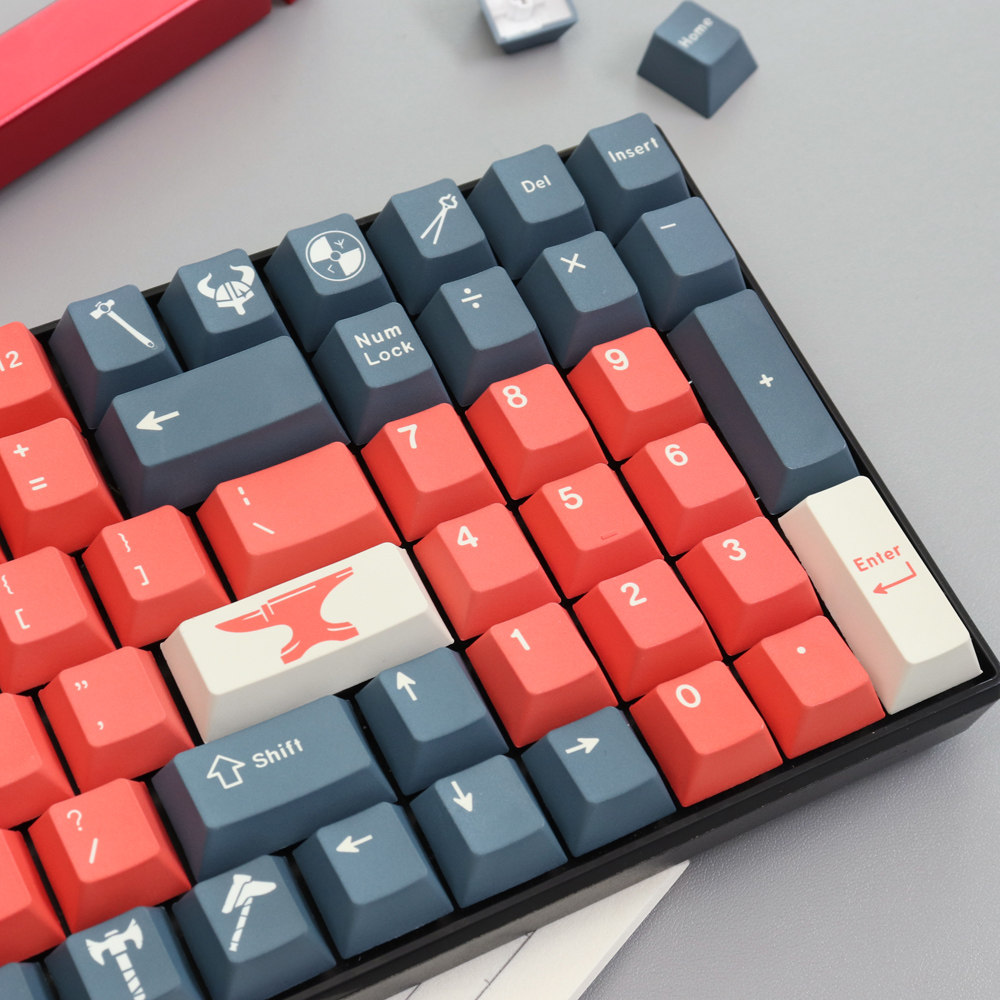 GMK REFORGED 리포지드 키캡 오렌지 레드 PBT 승화 130 키 체리 원래 높이
