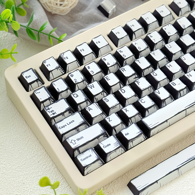 漫画白键帽PBT热升华原厂高度