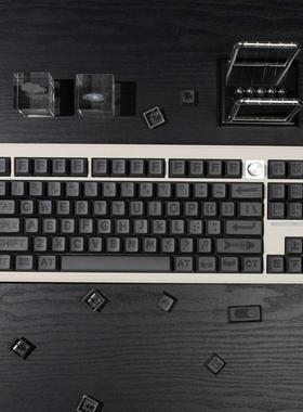 动物派对灰色磁轴机械键盘键帽PBT热升华原厂适配Wooting made68