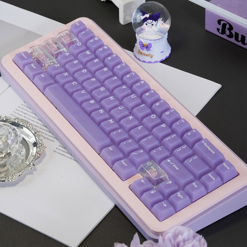 淡紫色PC雾透键帽132键移印原厂