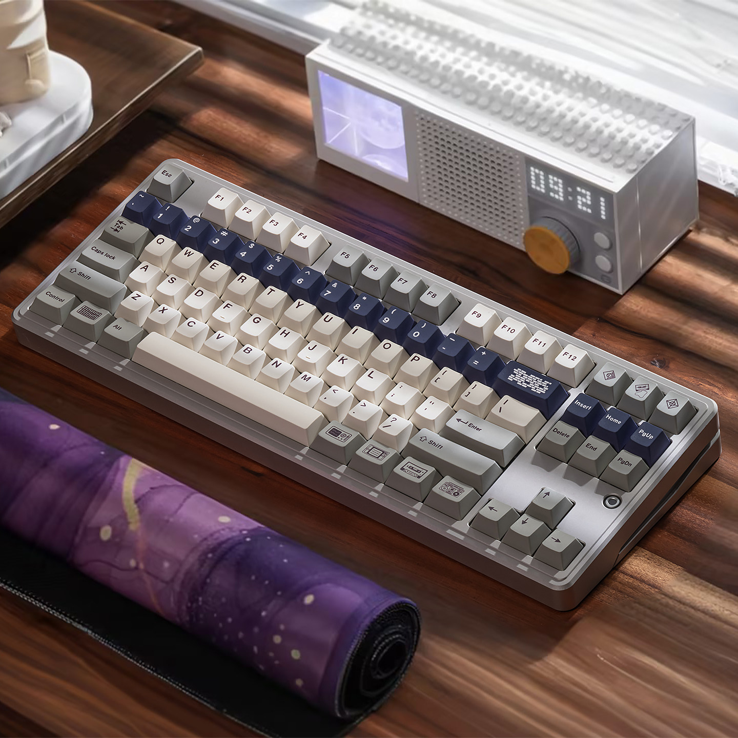 复洪粉/紫/红/黑/蓝色机械键盘键帽PBT热升华客制化原厂65/