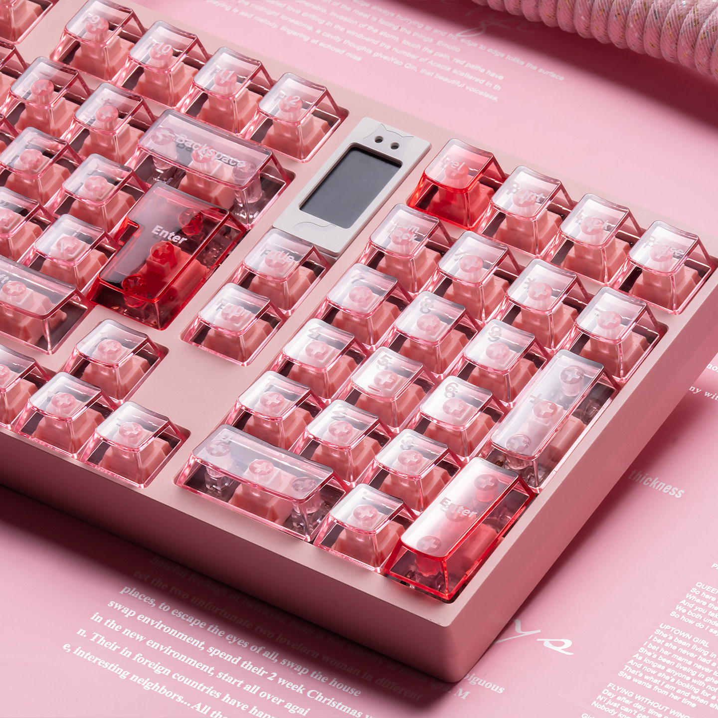 玛瑙粉透PC键帽原厂高度大全套