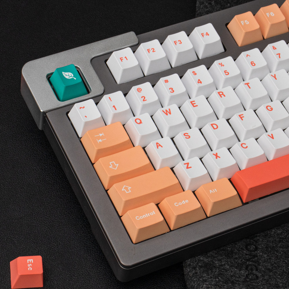 GMK PEACHES CREAM PEACH KEYCAPS ORIGINAL HIGH PBT SUBLIMATION LARGE FULL SET ADAPTATION 759887