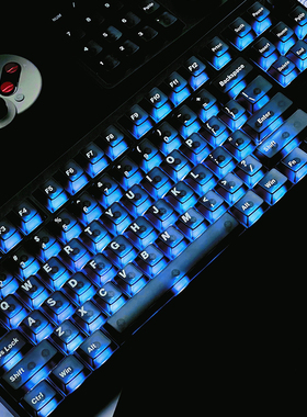 红/黑五面雾透大字PC键帽大全套移印原厂早C晚A适wooting机械键盘