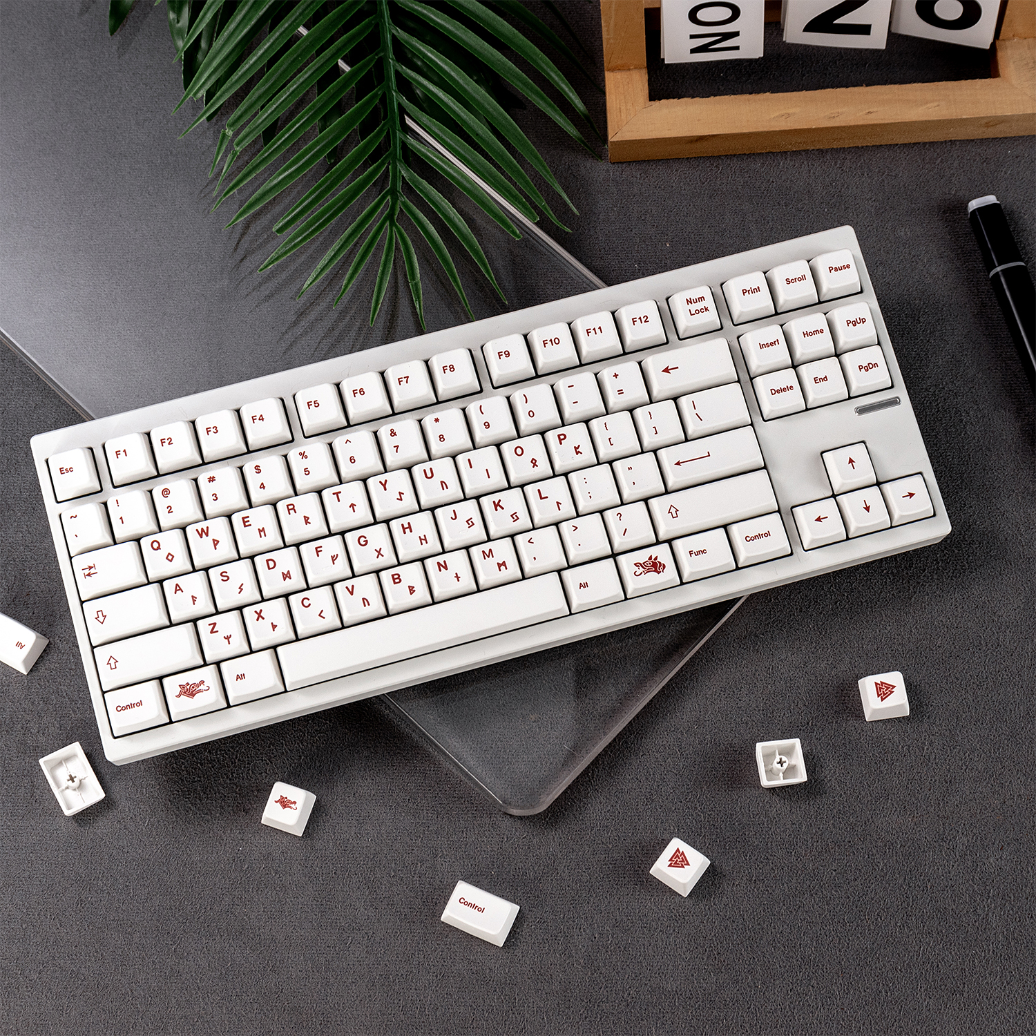 白色血祭键帽PBT热升华MDA高度